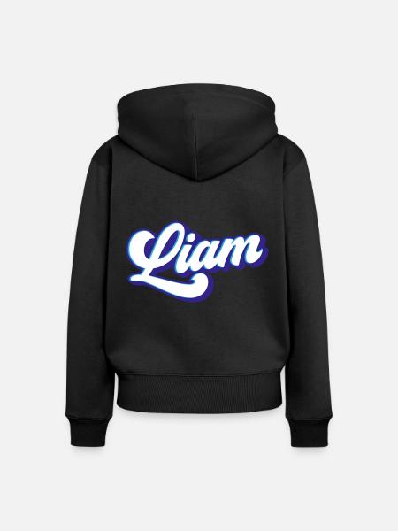 Liam | Farben änderbar - Frauen Premium Bio Zip Hoodie - Schwarz