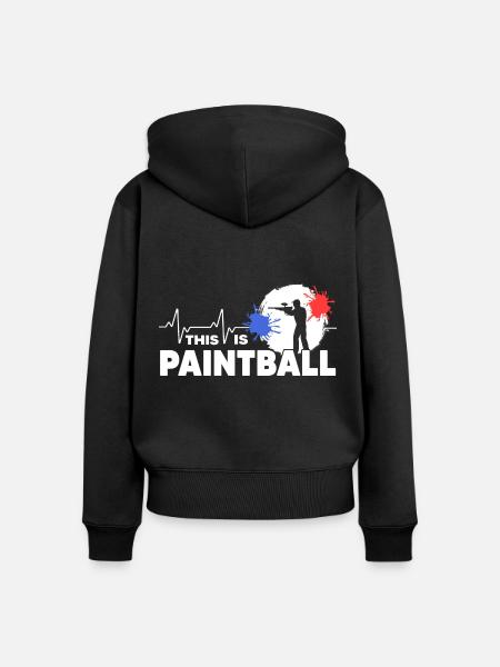 Paintball Gotcha Paintballspieler - Frauen Premium Bio Zip Hoodie - Schwarz