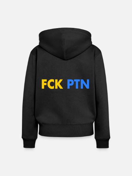 Fck ptn - Frauen Premium Bio Zip Hoodie - Schwarz