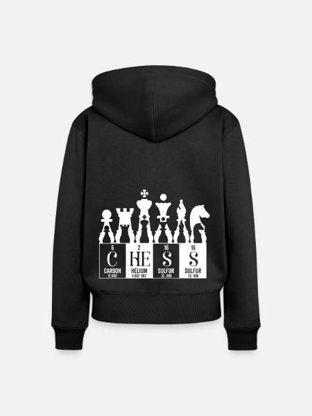 Elemente des periodischen Schachsystems - Frauen Premium Bio Zip Hoodie - Schwarz