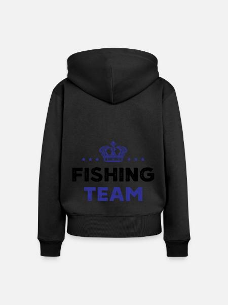 Fishing Team - Frauen Premium Bio Zip Hoodie - Schwarz