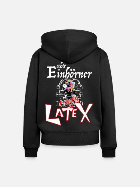 Einhörner Latex - Frauen Premium Bio Zip Hoodie - Schwarz