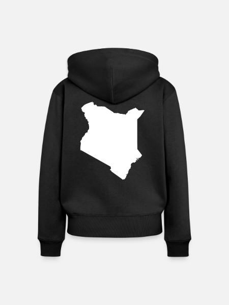 Kenia originelle Geschenkidee - Frauen Premium Bio Zip Hoodie - Schwarz