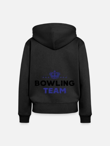 Bowling Team - Frauen Premium Bio Zip Hoodie - Schwarz
