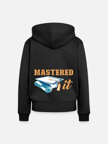 Master-Abschluss Absolvent Graduierung Master Grad - Frauen Premium Bio Zip Hoodie - Schwarz