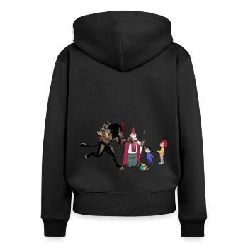 Nikolaus Krampus - Women's Premium Organic Zip Hoodie - black - Back - Julia (174cm)