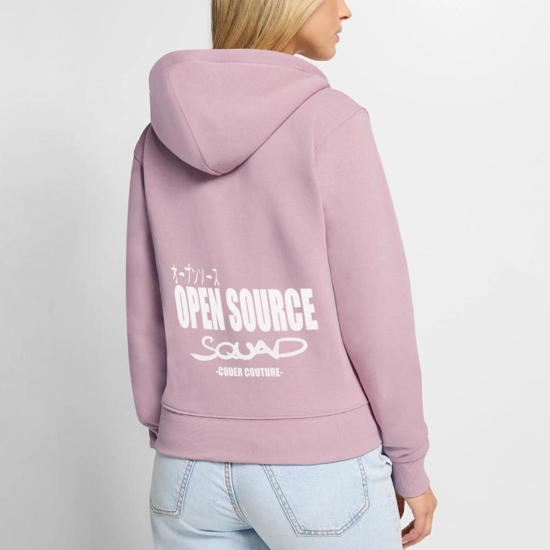LUZILLION CODER COUTURE, OPEN SOURCE SUPPORTER Frauen Premium Bio Zip Hoodie