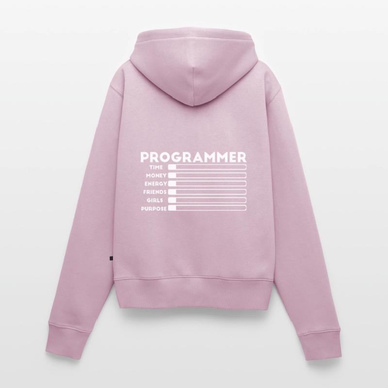 Programmer nerd computer HTML Women's Premium Organic Zip Hoodie