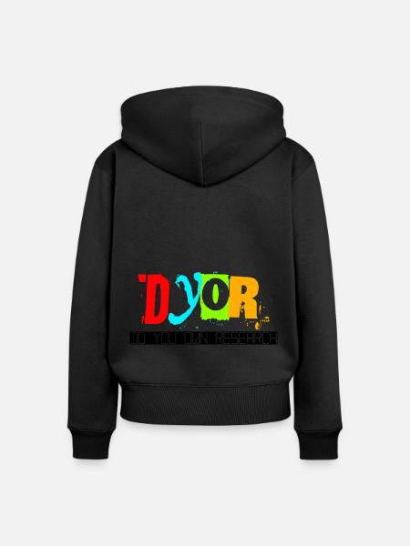 dyor v1 black - Frauen Premium Bio Zip Hoodie - Schwarz