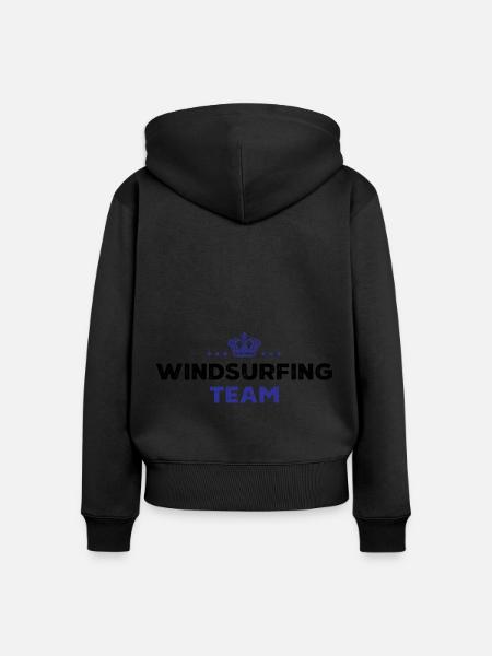 Windsurfing Team - Frauen Premium Bio Zip Hoodie - Schwarz