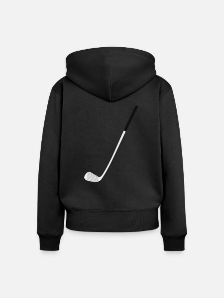 Golfschläger - Geschenk - Frauen Premium Bio Zip Hoodie - Schwarz