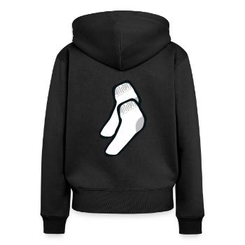 Socks - Women's Premium Organic Zip Hoodie - black - Back - Julia (174cm)