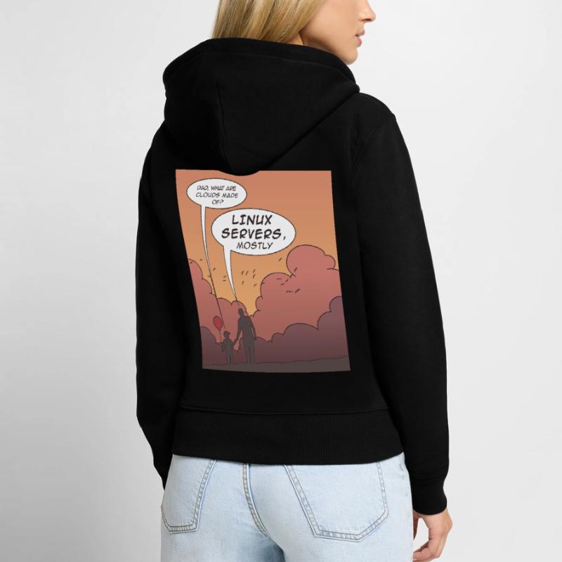 Drôle de codage langages de programmation Conception Sweat à capuche zippé Premium bio Femme