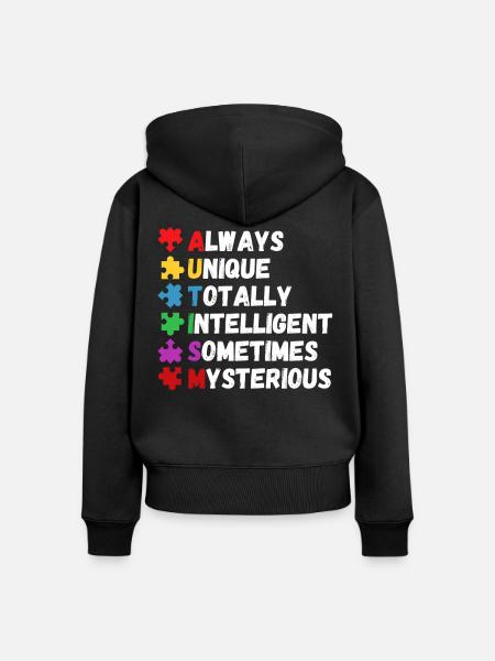 Autism Awareness - Frauen Premium Bio Zip Hoodie - Schwarz