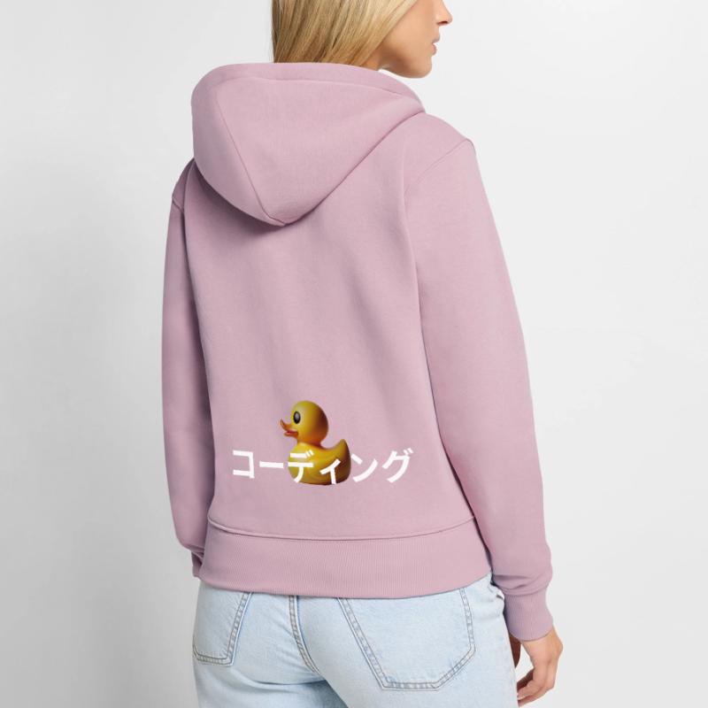 LUZILLION CODER COUTURE, RUBBER DUCK DEBUGGING Frauen Premium Bio Zip Hoodie
