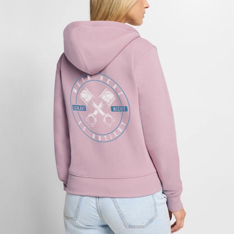 Wankel engine, rotary piston engine gift oldtimer Women's Premium Organic Zip Hoodie