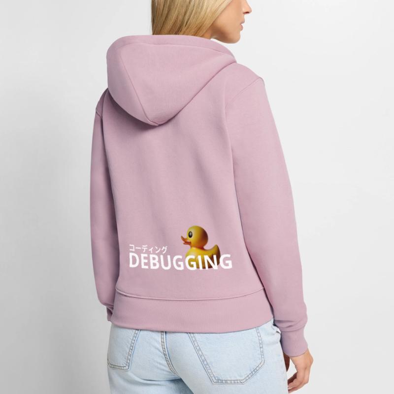 LUZILLION CODER COUTURE, RUBBER DUCK DEBUGGING Frauen Premium Bio Zip Hoodie