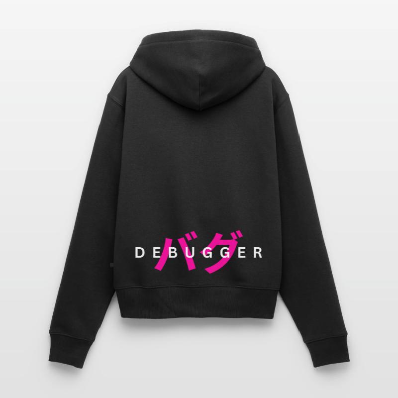 LUZILLION DEBUGGER PRINT FOR CODER AND GAMER Women's Premium Organic Zip Hoodie