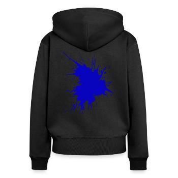 La tache ne doit pas disparaître - Sweat à capuche zippé Premium bio Femme - noir - Dos - Julia (174cm)
