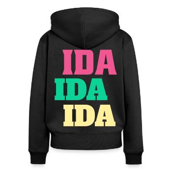 Ida Idachen Birthday Name First Name Gifts - Women's Premium Organic Zip Hoodie - black - Back - Julia (174cm)