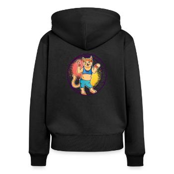 Rhönrad Rhönradgymnastics Gymnast Katzen Rhönrad - Women's Premium Organic Zip Hoodie - black - Back - Julia (174cm)