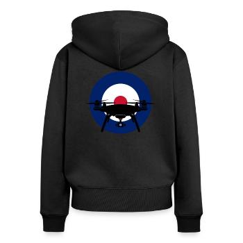 Drone pilot security drone with camera - Women's Premium Organic Zip Hoodie - black - Back - Julia (174cm)