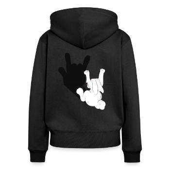 shadow play - Women's Premium Organic Zip Hoodie - black - Back - Julia (174cm)