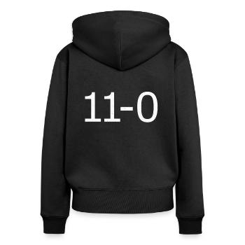 tennis de table - Sweat à capuche zippé Premium bio Femme - noir - Dos - Julia (174cm)