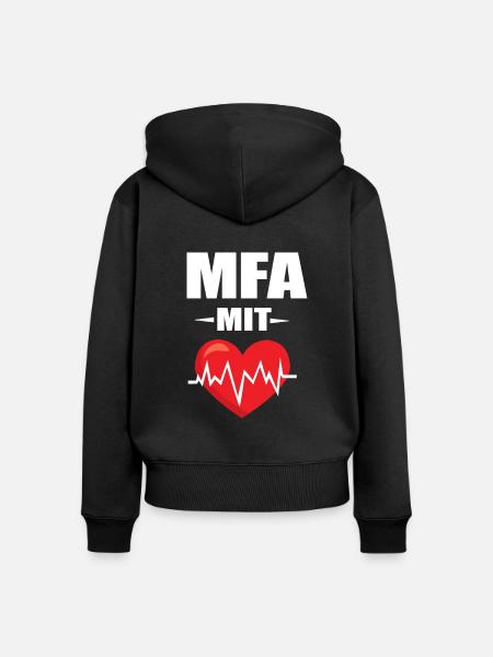 MFA - Frauen Premium Bio Zip Hoodie - Schwarz