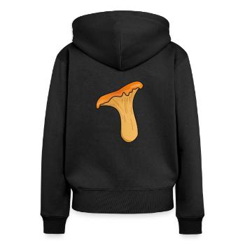 Cueillette de champignons cueillette de champignons champignons chasseur de champignons 2 - Sweat à capuche zippé Premium bio Femme - noir - Dos - Julia (174cm)