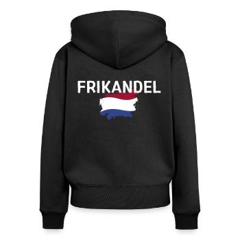 Frikandel - Holland Netherlands Amsterdam flag - Women's Premium Organic Zip Hoodie - black - Back - Julia (174cm)