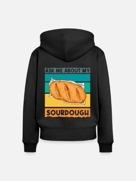 Sourdough Starter - Bread Baker - Frauen Premium Bio Zip Hoodie - Schwarz