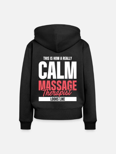 Massage Therapist - Frauen Premium Bio Zip Hoodie - Schwarz