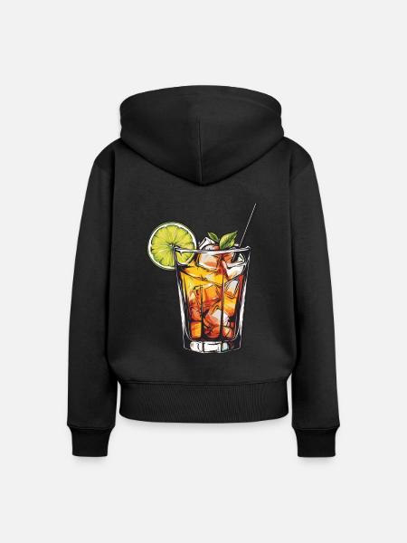 Limonade Drink - Frauen Premium Bio Zip Hoodie - Schwarz