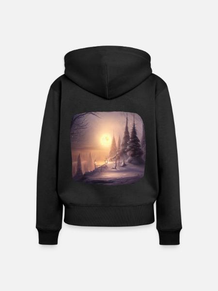 Advent - Frauen Premium Bio Zip Hoodie - Schwarz