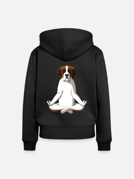 Bernhardiner - Frauen Premium Bio Zip Hoodie - Schwarz