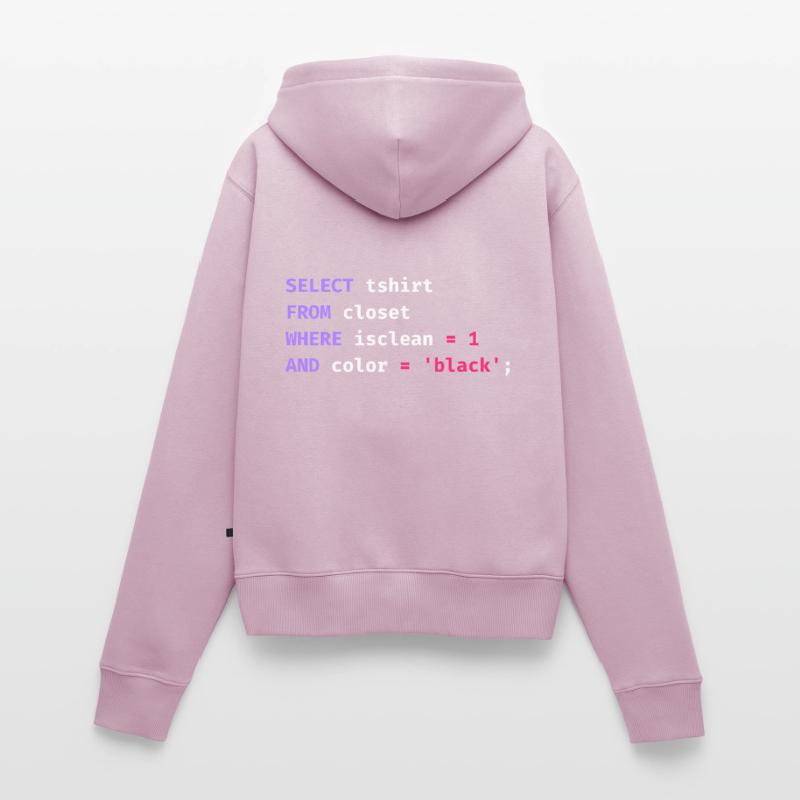 Programmierer Datenbank Wissenschaft Software Coder Lustig Frauen Premium Bio Zip Hoodie