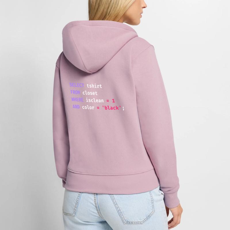 Programmierer Datenbank Wissenschaft Software Coder Lustig Frauen Premium Bio Zip Hoodie