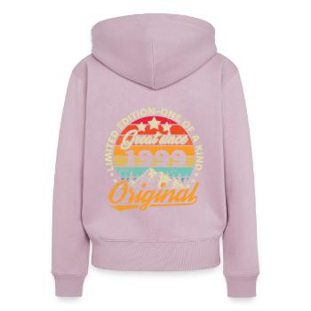 Jahrgang 1999 Geburtstagsgeschenk - Frauen Premium Bio Zip Hoodie - Altrosa - Hinten - Julia (174cm)