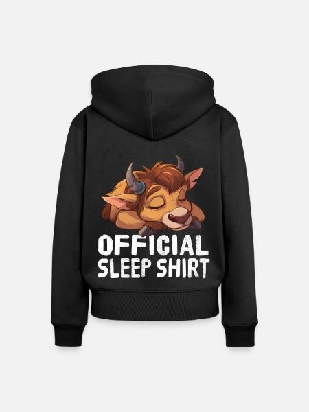 Offizielles Schlafshirt Gnu - Frauen Premium Bio Zip Hoodie - Schwarz