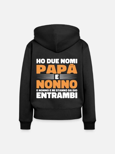 Papa und Opa - Frauen Premium Bio Zip Hoodie - Schwarz