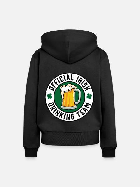 Offizielles Irish Drinking Team - Frauen Premium Bio Zip Hoodie - Schwarz