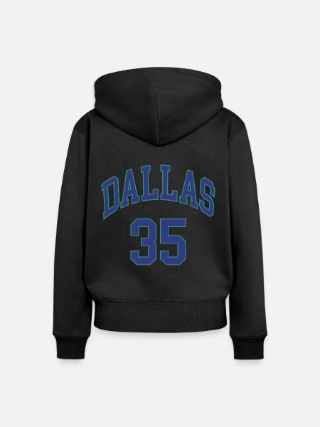 Dallas 35 - Frauen Premium Bio Zip Hoodie - Schwarz