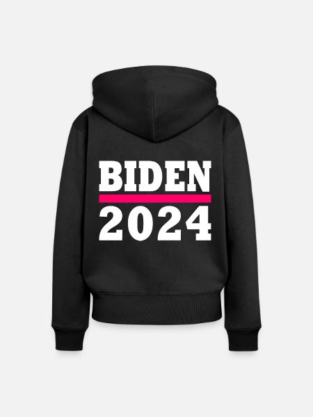Joe biden 2024 - Frauen Premium Bio Zip Hoodie - Schwarz