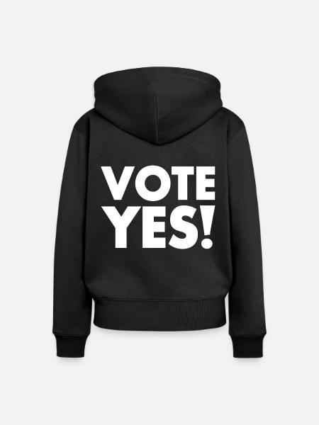 Vote yes - Frauen Premium Bio Zip Hoodie - Schwarz