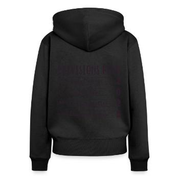 Pregnancy Forecast For 2025 Mom-to-be Gift - Women's Premium Organic Zip Hoodie - black - Back - Julia (174cm)