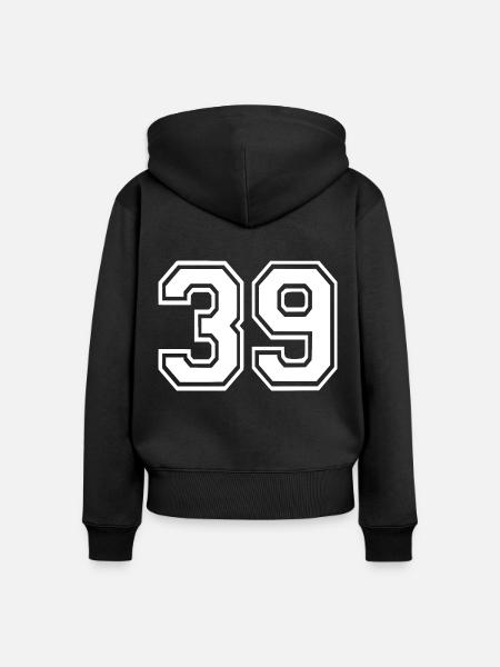 39 - Frauen Premium Bio Zip Hoodie - Schwarz
