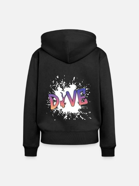 Scuba Diver - Frauen Premium Bio Zip Hoodie - Schwarz