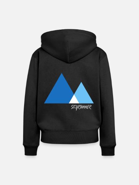 skyrunner mountainrun - Frauen Premium Bio Zip Hoodie - Schwarz