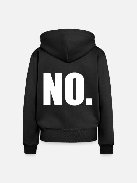 No - Frauen Premium Bio Zip Hoodie - Schwarz